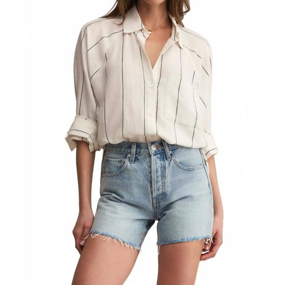 NEW Z SUPPLY perfect striped top in white - Picture 1 of 3